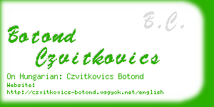 botond czvitkovics business card